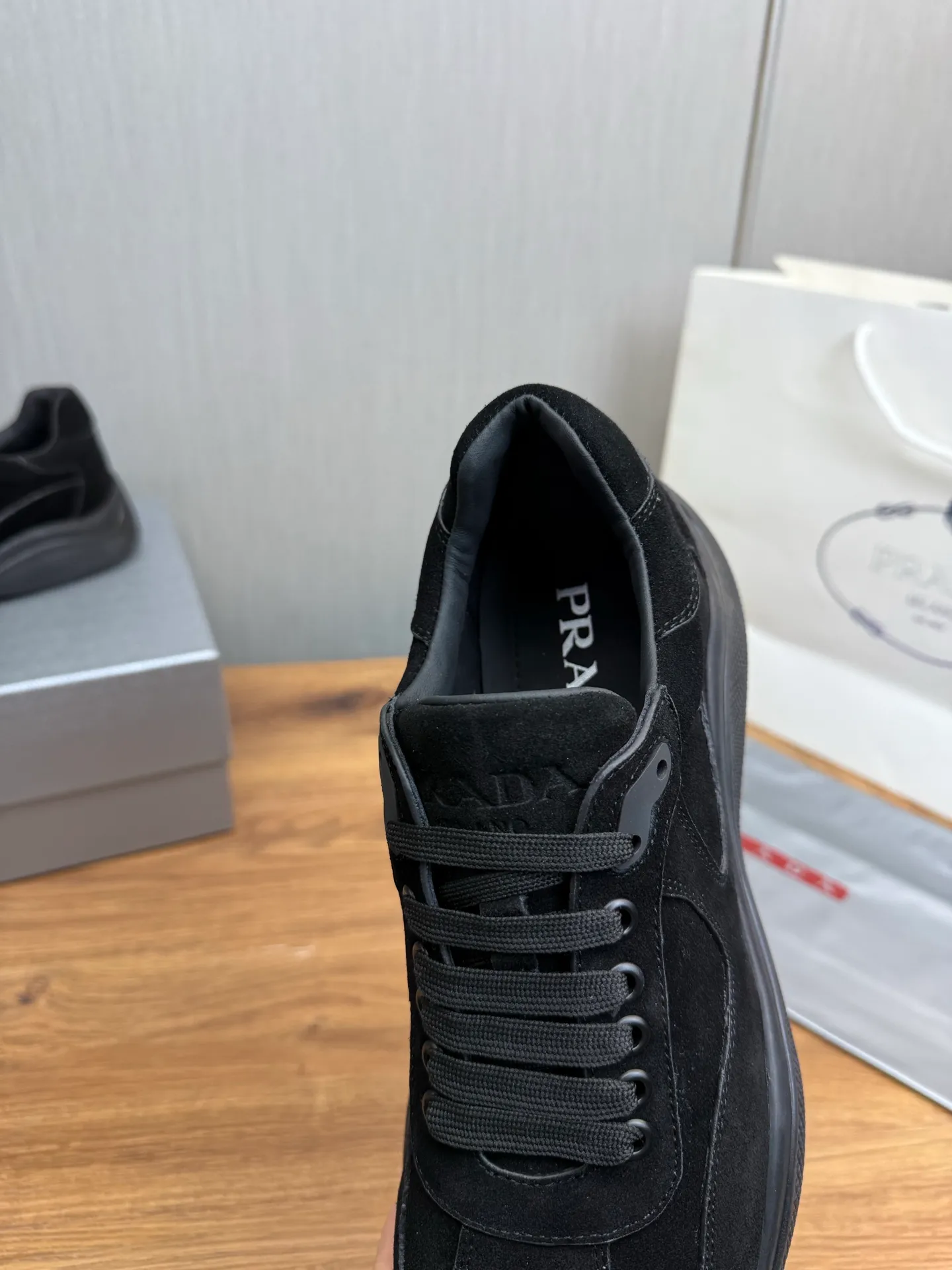 Men's shoes 💰540💰 [PRADA] Men's shoes are popular in the counter, official website is synchronized, 1 high-quality shipment ✔️Original frosted cowhide + cowhide lining, 1🆚1 replica, original sole, 38-45 (45 customized, non-refundable)